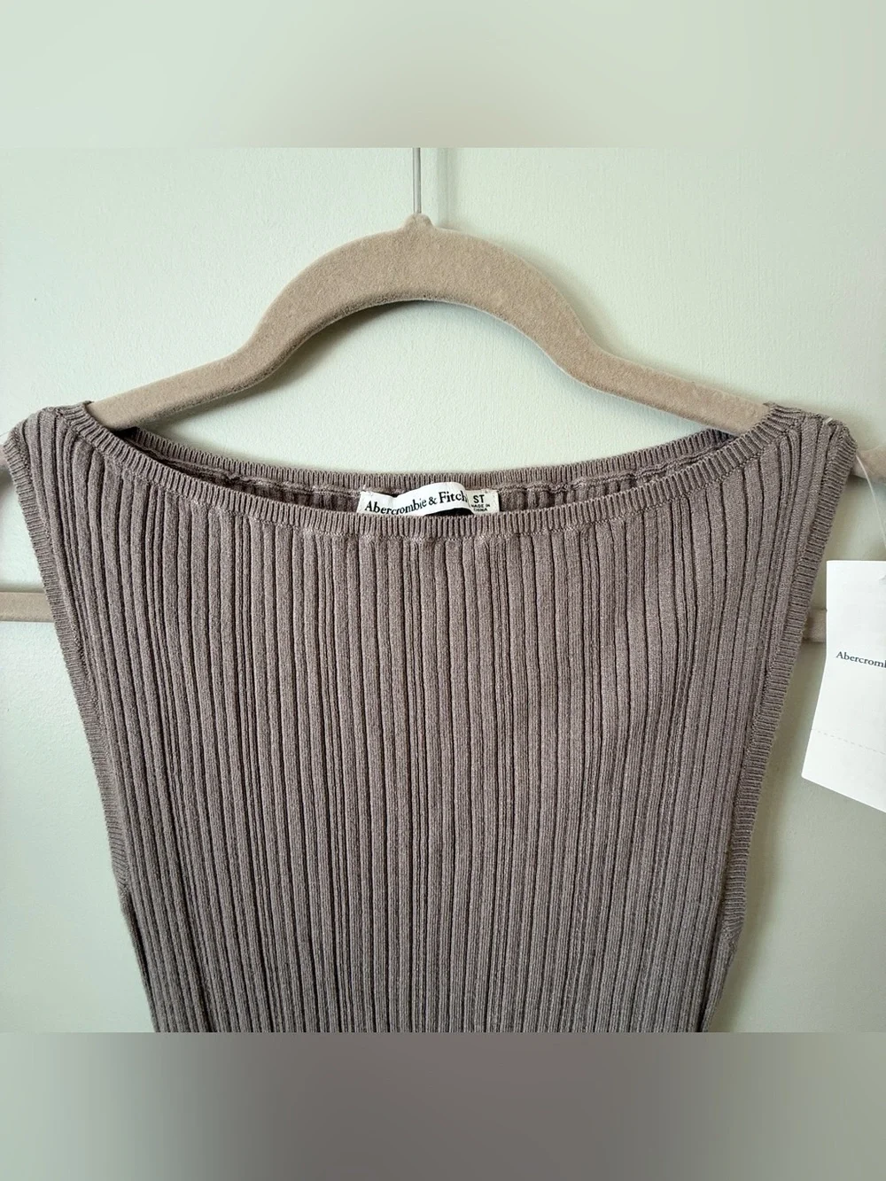 TALL Sleeveless Slash Neck Ribbed Knit Maxi Dress